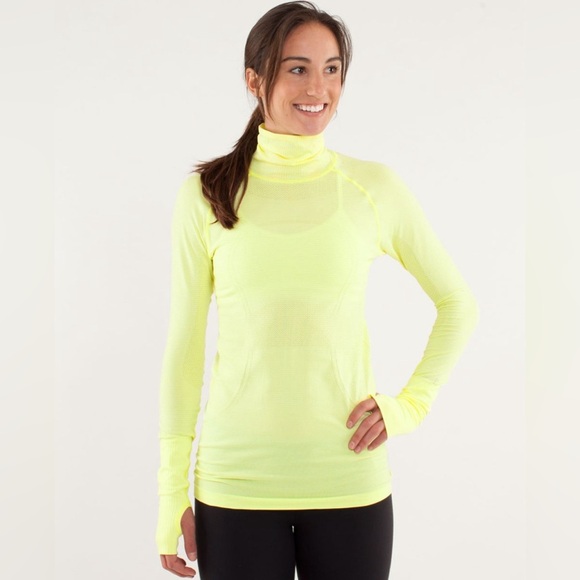 Lululemon Run: Swiftly Turtleneck Clarity Yellow SZ 6 - Picture 1 of 7